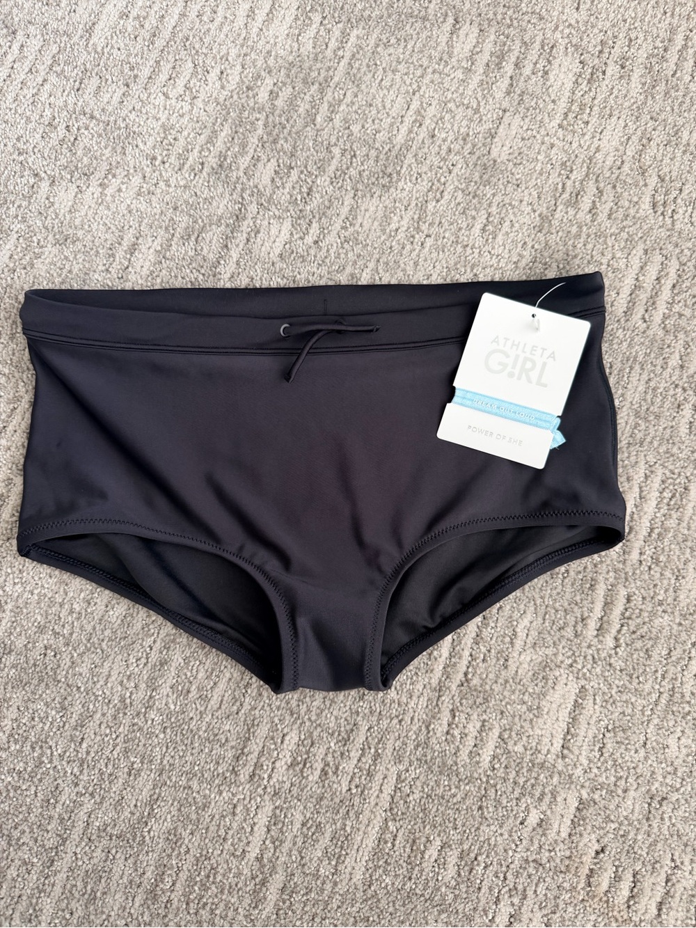 Athleta Girl Mid Rise Swim Shortie NWT Black